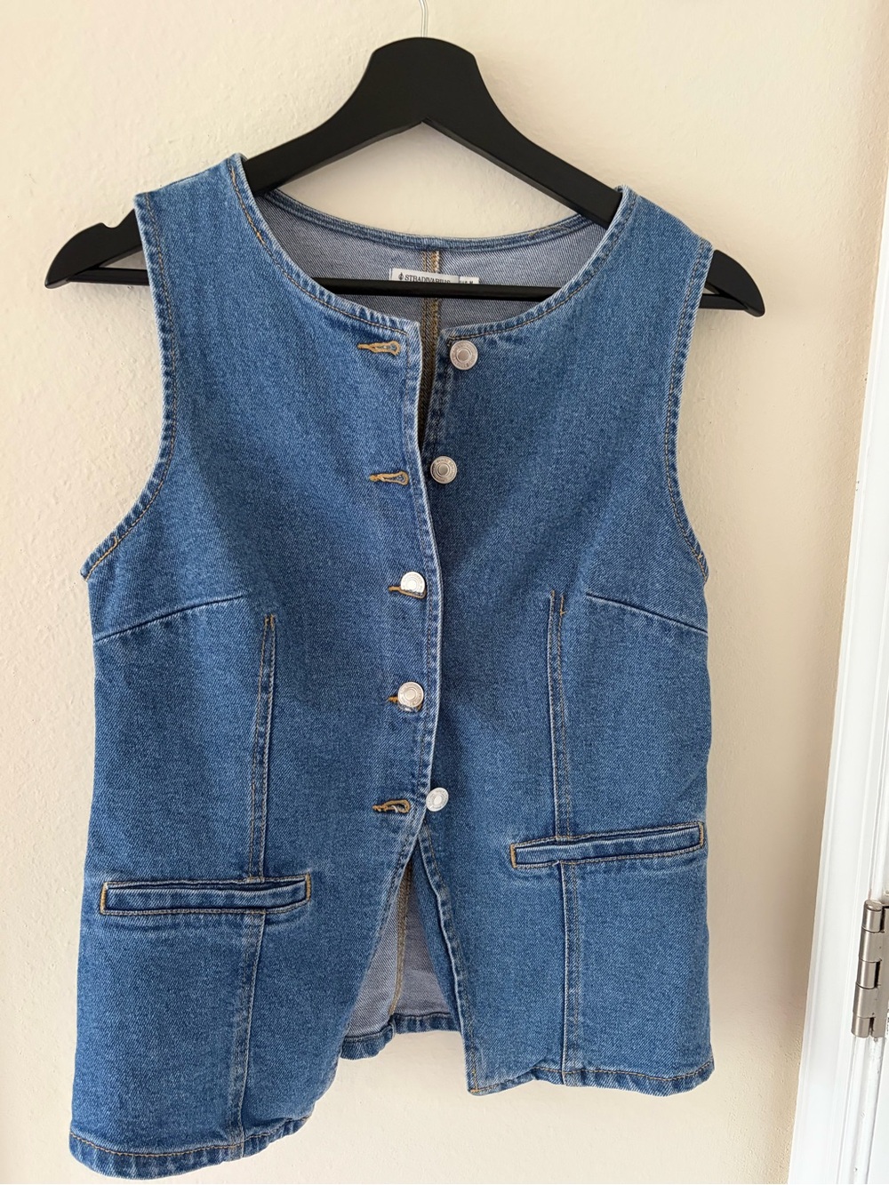 Stradivarius Light Blue Denim Waistband Detail